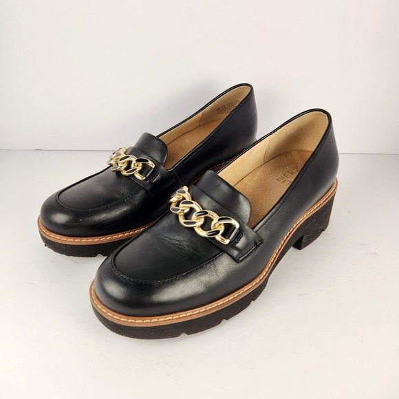Naturalizer Shoes - Naturalizer Women's Classy Elegant Dressy Black Leather Loafers Size 8M
